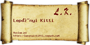 Lepényi Kitti névjegykártya
